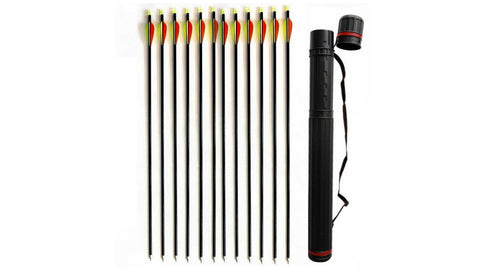 12 x 30" Flechas De Fibra De Vidrio Arqueria (12 Piezas)