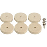 Kit De 6 Borlas De Lana Para Pulidora De 2 Pulgadas