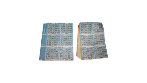 Bingo Cartas Desechables Paquete 1500 Cartas