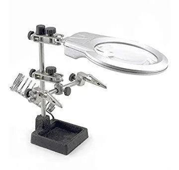 Lupa, Pinzas y Lampara Led Integrada Jumbo